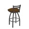 Holland Bar Stool Co 25" Low Back Swivel Counter Stool, Pewter Finish, Canter Thatch Seat 41125PW001 - alternate 3